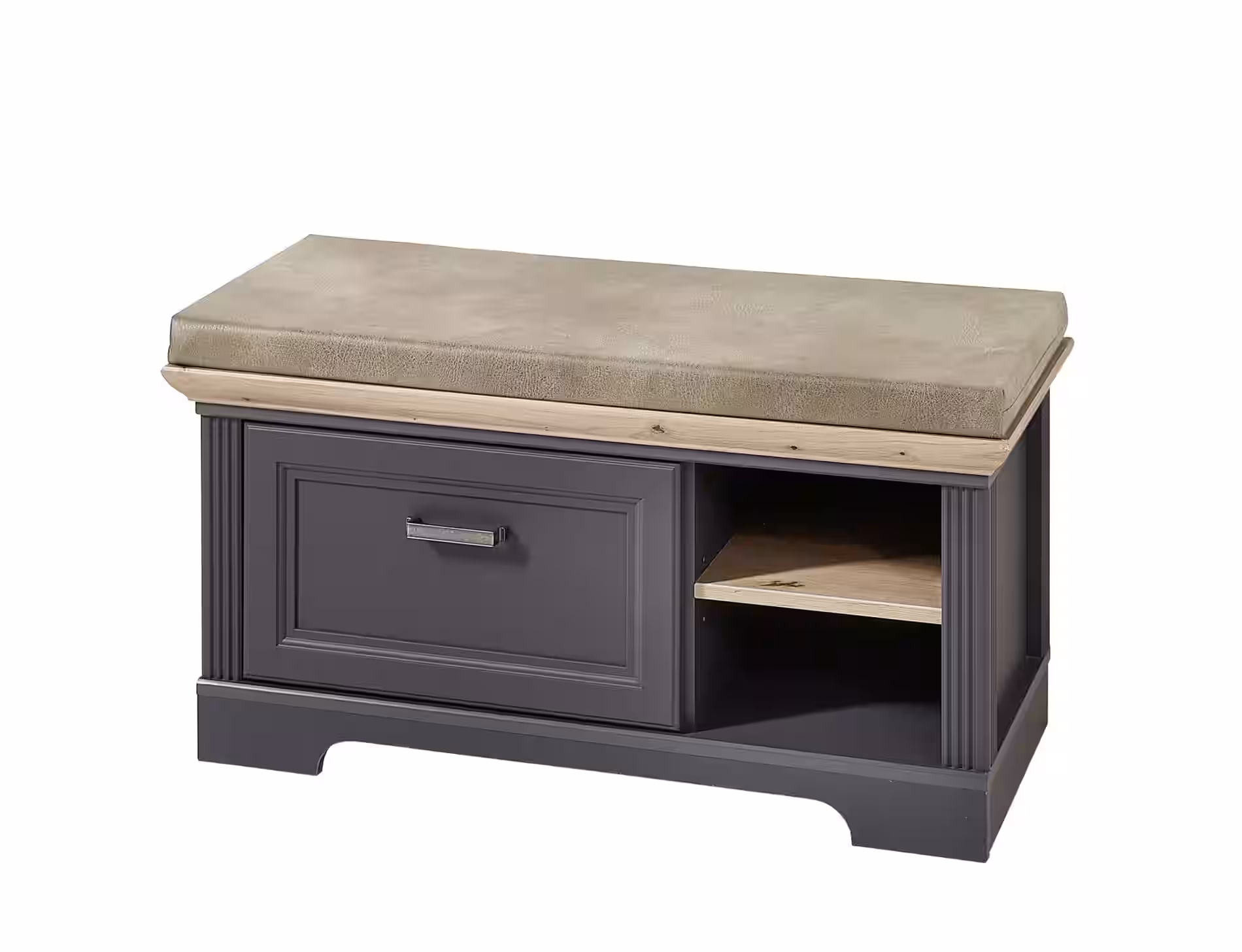 Garderobenbank Flurbank JASMIN Farbton Graphit inkl. Kissen EAN:4250314544028
