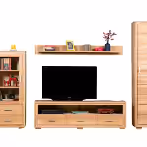 Wohnwand Genf Set VIII Kernbuche Massivholz geölt 4-teilig EAN:4250983106060