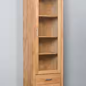 Vitrine Basel 1-türig rechts - Wildeiche Massivholz geölt EAN:4250983110333