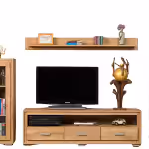 Wohnwand Basel Set VII Wildeiche Massivholz geölt 4-teilig EAN:4250983110869