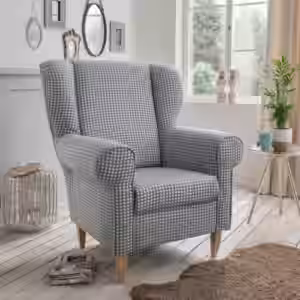 Polstersessel Ohrensessel AVERSA Stoff Talento Grau EAN:4250983117165