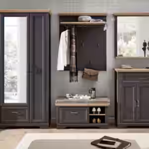 Garderoben Set JASMIN GH83 Farbton Graphit mit Artisan Eiche 5-teilig EAN:4250983120905