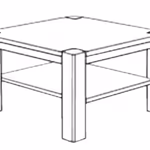 Couchtisch VITA 74 x 74 cm Wohnzimmertisch Kiefer massiv EAN:4251707121413