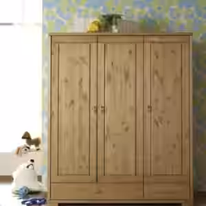 Kleiderschrank Vita Schrank Garderobenschrank 3-trg. Kiefer massiv EAN:4251707124124