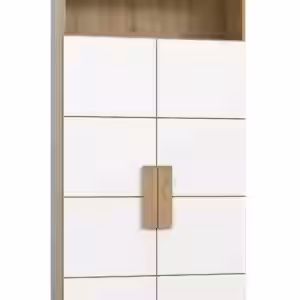 Bücherregal ARKINA mit 2 Türen Regal in Artisan Eiche und Weiß EAN:5904767545598