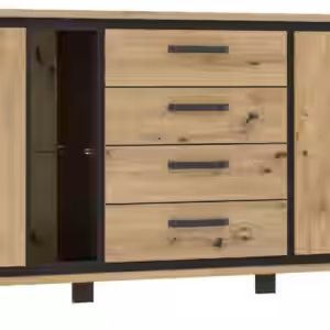 Sideboard TRONDHEIM 2 Türen Artisan Eiche / Schwarzeiche Optik EAN:5904767575434