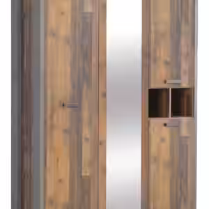 Kleiderschrank CLIF 4-trg. Old Wood Vintage Beton Optik von Forte EAN:5904767879624