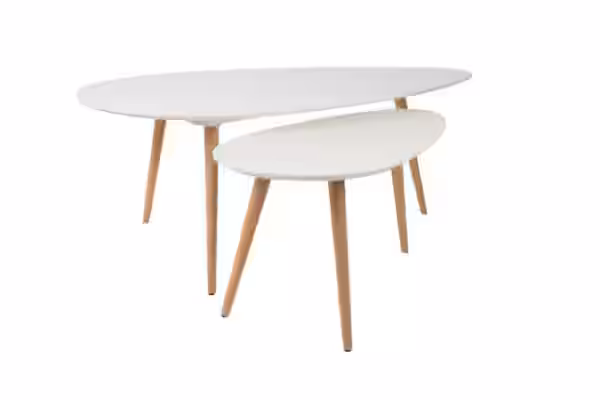 Beistelltisch Couchtisch Drop 2er Set in Tropfenform EAN:8718548025295
