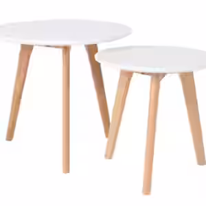 BODINE Beistelltisch 2er Set Beine Eiche