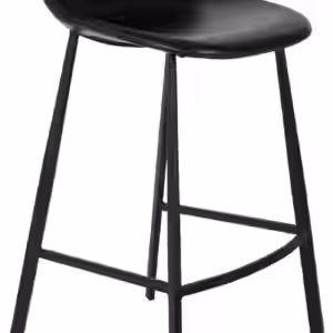 Barhocker FRANKY Kunstleder Vintage schwarz von DutchBone EAN:8718548026575