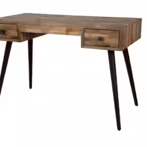Schreibtisch LEO Platte recycled Teak mit 2 Schubläden EAN:8718548030633