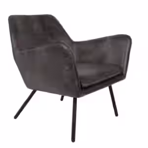 Retro Sessel BON Kunstleder Vintage Dunkelgrau EAN:8718548030848