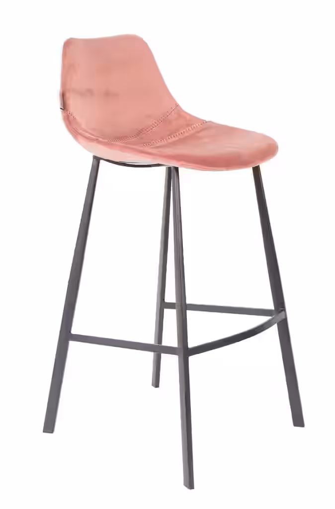 Barhocker FRANKY VELVET Samt Rosa von DutchBone EAN:8718548040502