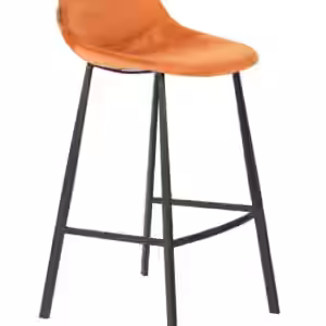 Barhocker FRANKY VELVET Samt Orange von DutchBone EAN:8718548040533