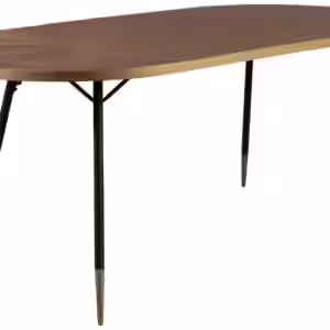 Esstisch DENISE 180 x 90 cm Platte oval Walnussfarbig EAN:8718548048751