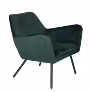 Retro Sessel BON Velvet Green - Samtstoff Grün EAN:8718548049697